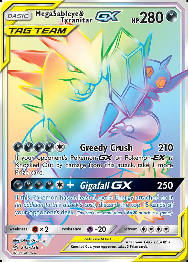 Image of the card Mega Sableye & Tyranitar GX