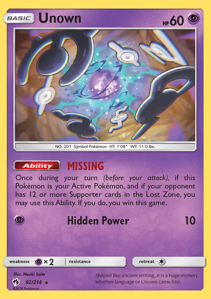 Image of the card Unown