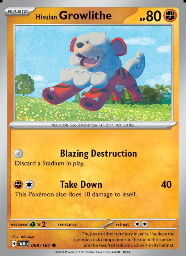 Image of the card Hisuian Growlithe