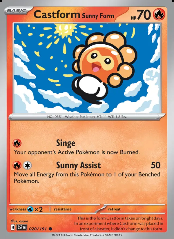 Image of the card Castform Sunny Form