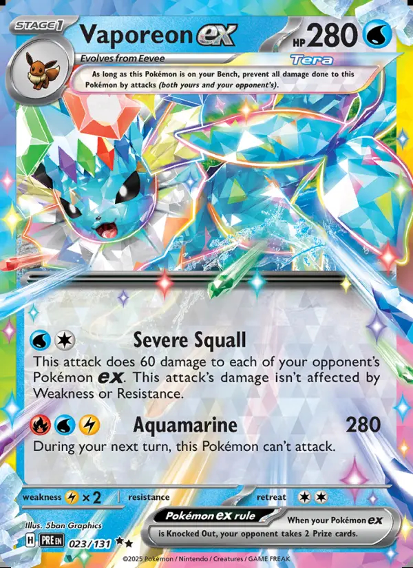 Image of the card Vaporeon ex